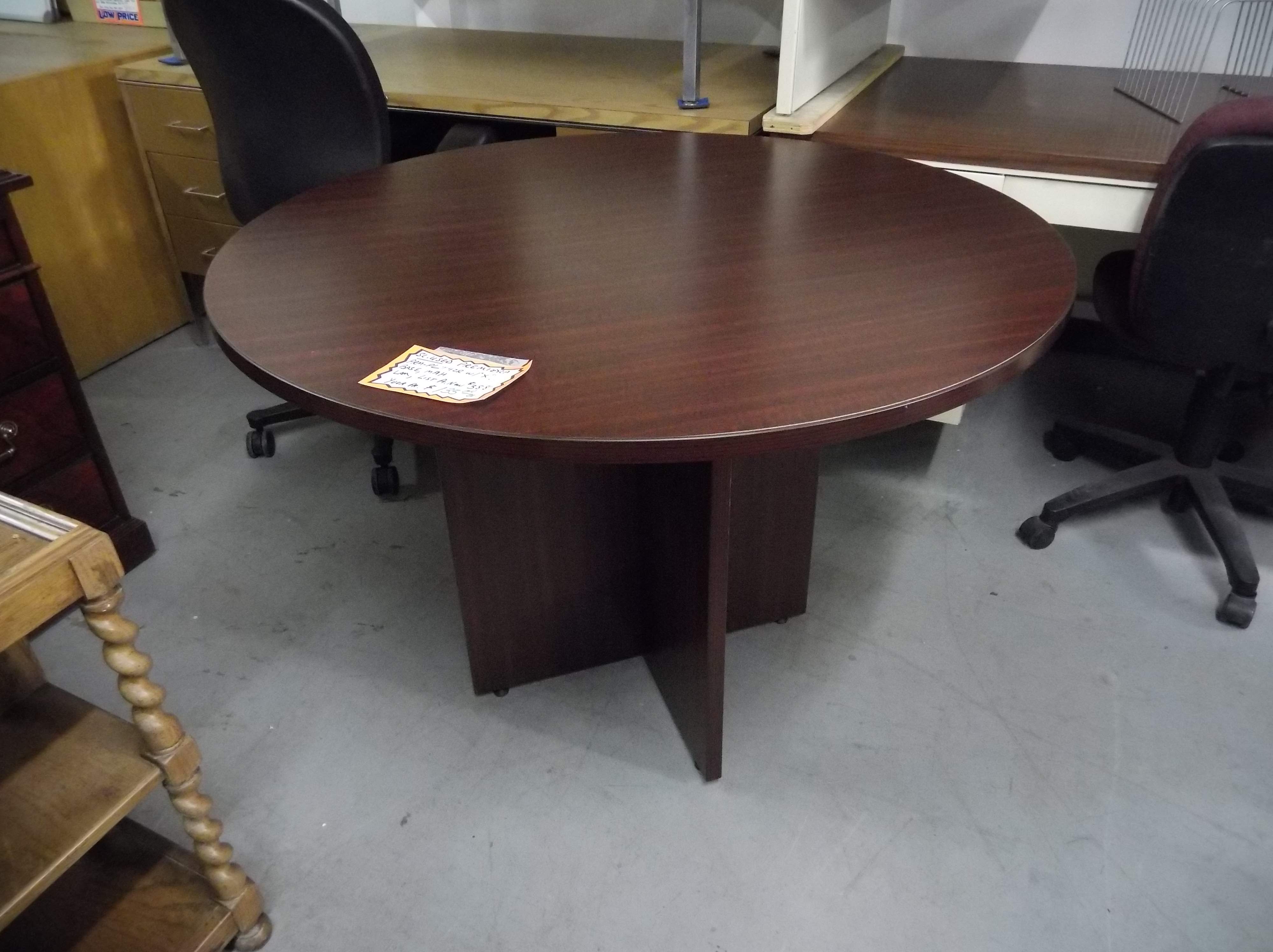 Used 42 Round Table Pl Series Mahogany Dunes Office Shop