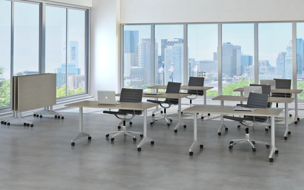 Training Table | Height Adjustable by Maverick made in U.S.A.Training tables should always have options and there is no limit to the options you can add to any conference room. This includes metal base options that define your style. Available in 20 of our standard color options Training Table | Height Adjustable by Maverick made in U.S.A.Training tables should always have options and there is no limit to the options you can add to any conference room. This includes metal base options that define your style. Available in 20 of our standard color options